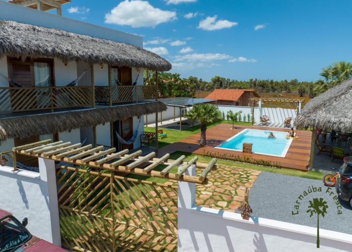 Pousada com piscina e rede em Barra Grande PI.
